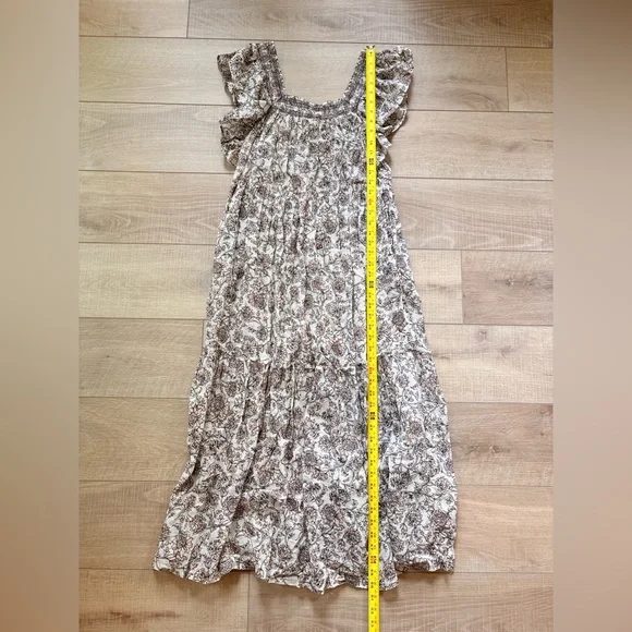 Free People Bonita Smocked Floral Cream Dress - Picture 5 of 9